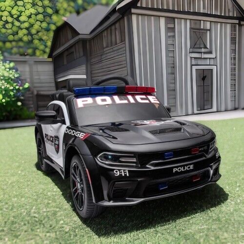 12V Kids Ride-On Police Car with Remote Control - Licensed Dodge Charger
