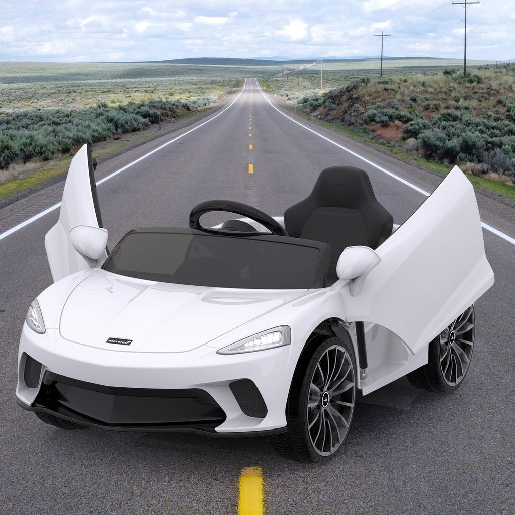 12V Kids Ride-On Sports Car with Hydraulic Doors and Seat Belt
