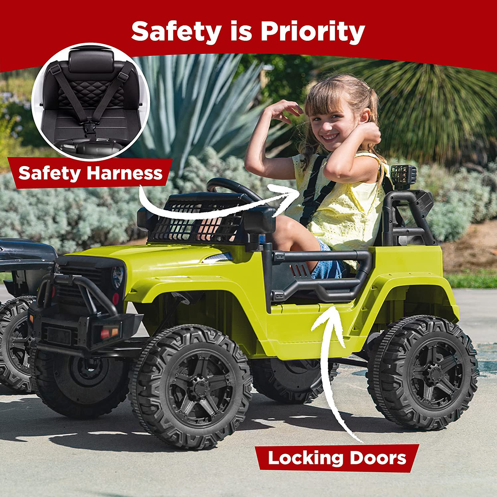 12V Kids Ride On Truck Car with Parent Remote Control - The Perfect Choice for Fun and Adventure!