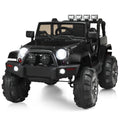 12V Kids Ride On Truck Car with Remote Control, MP3 Music, and LED Lights in Black