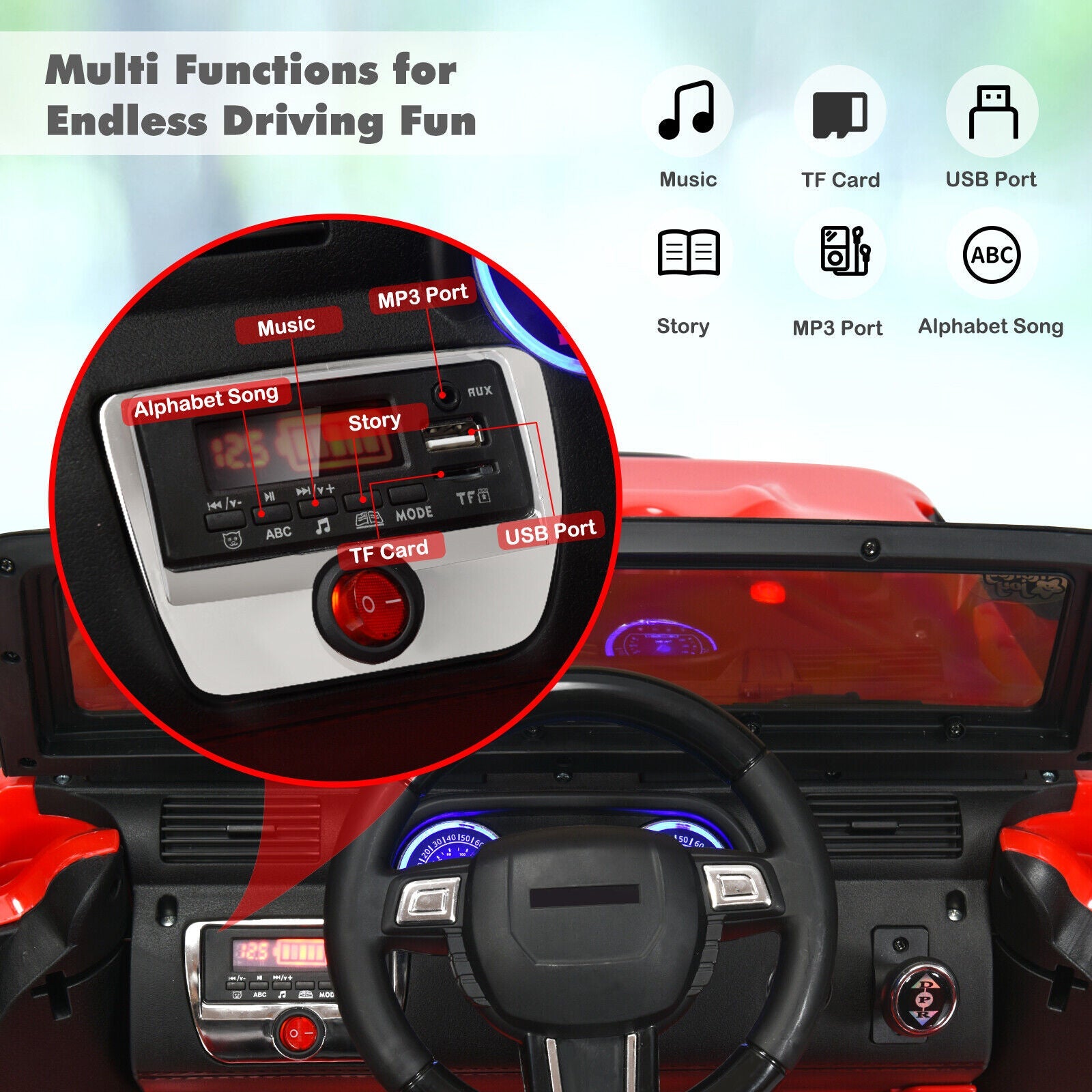 12V Kids Ride on Truck with 2.4GHz Remote Control - Electric Vehicle for Children