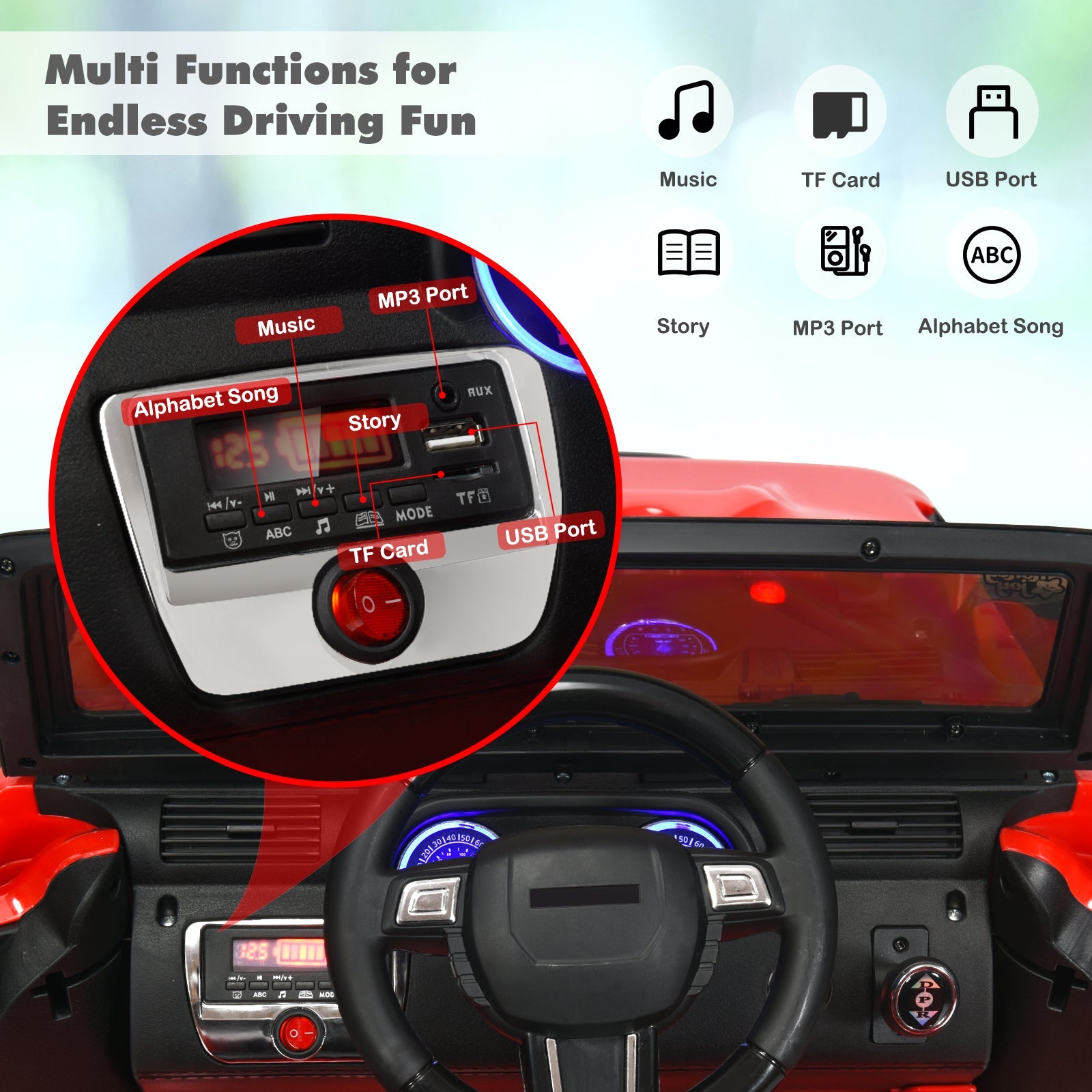 12V Kids Ride on Truck with 2.4GHz Remote Control - Electric Vehicle for Children