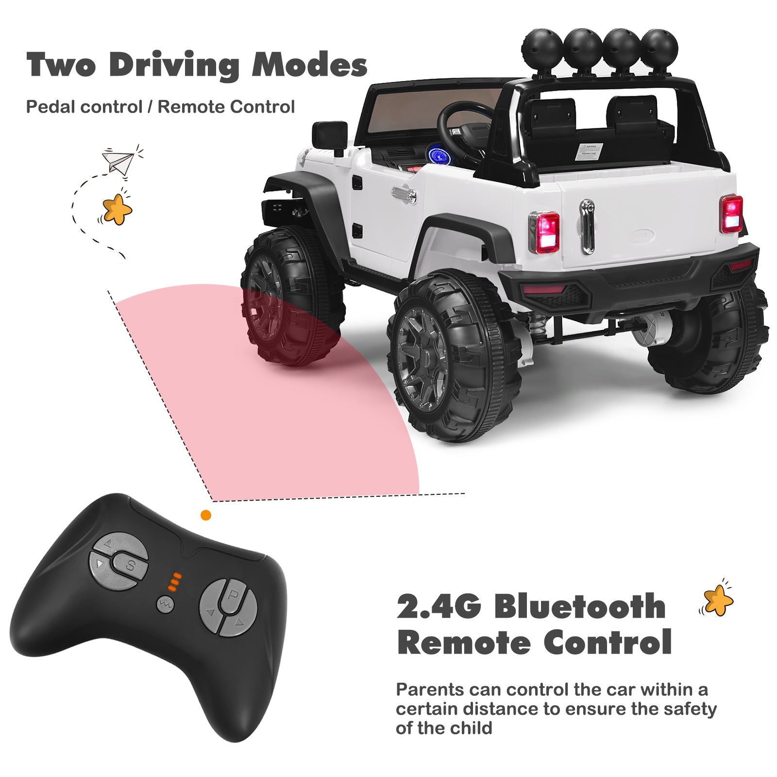 12V Kids Ride on Truck with 2.4GHz Remote Control - Electric Vehicle for Children