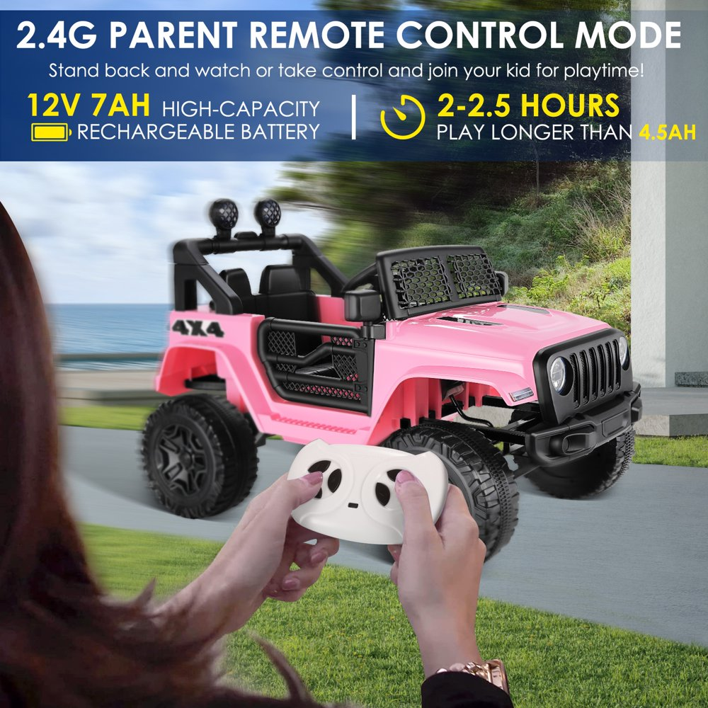 12V Kids Ride On Truck with Parent Remote Control and Bluetooth Music