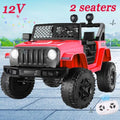 12V Kids Ride-on Truck with Remote Control and LED Lights - Red