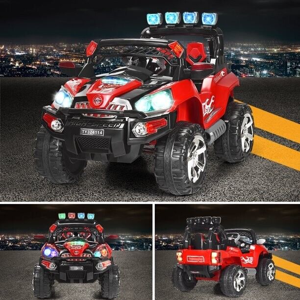 12V Kids SUV Ride-On Toy Car with MP3, RC Remote, LED Lights, and Music