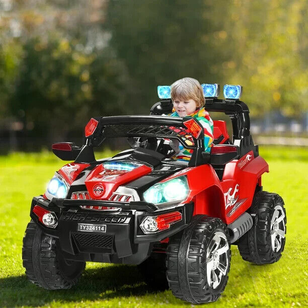 12V Kids SUV Ride-On Toy Car with MP3, RC Remote, LED Lights, and Music