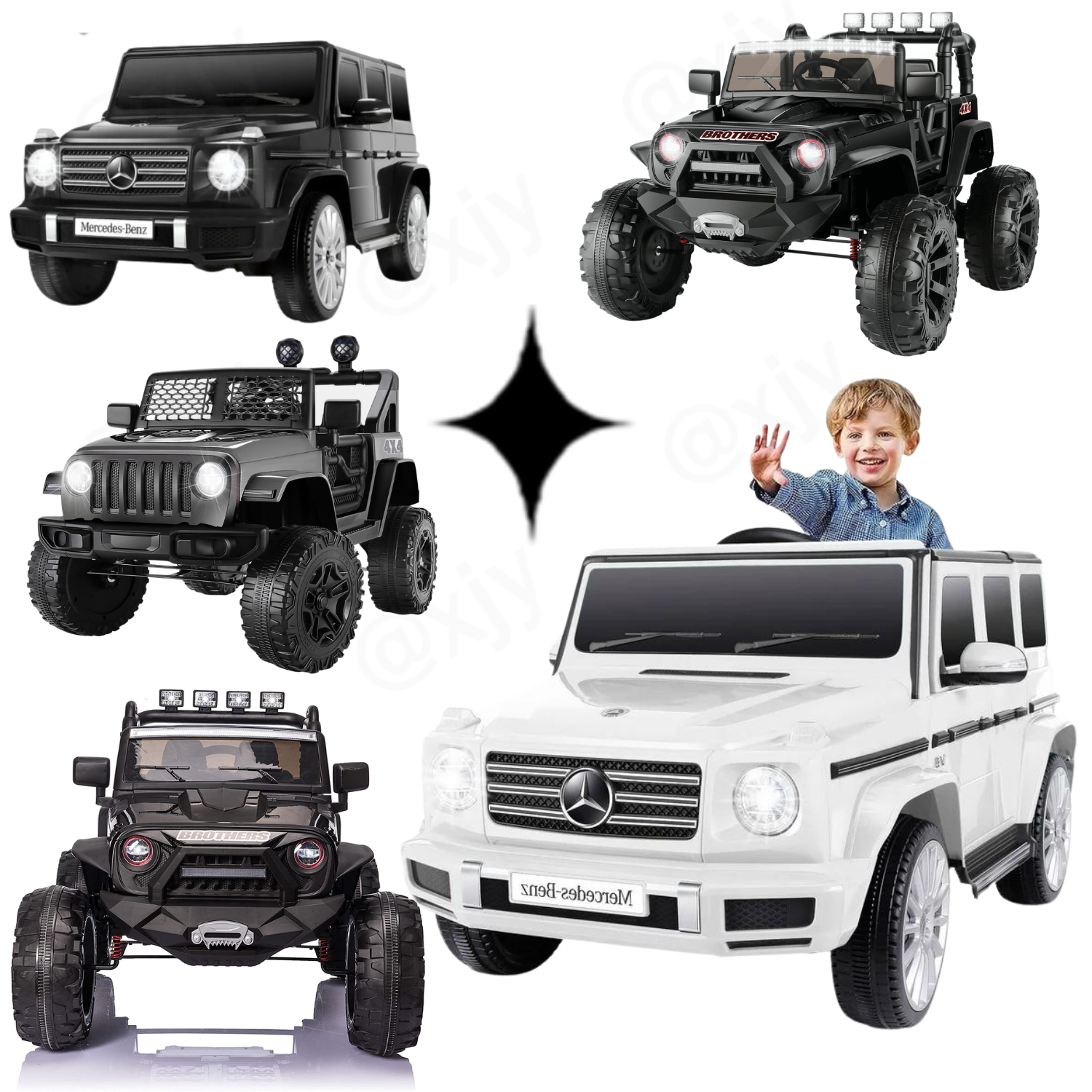 12V Electric Ride-On Car for Kids - Lamborghini & Mercedes Benz G500 Models