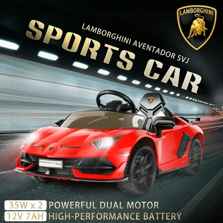 Licensed Lamborghini Electric Ride-On Car for Kids with Remote Control, MP3 and USB Connectivity