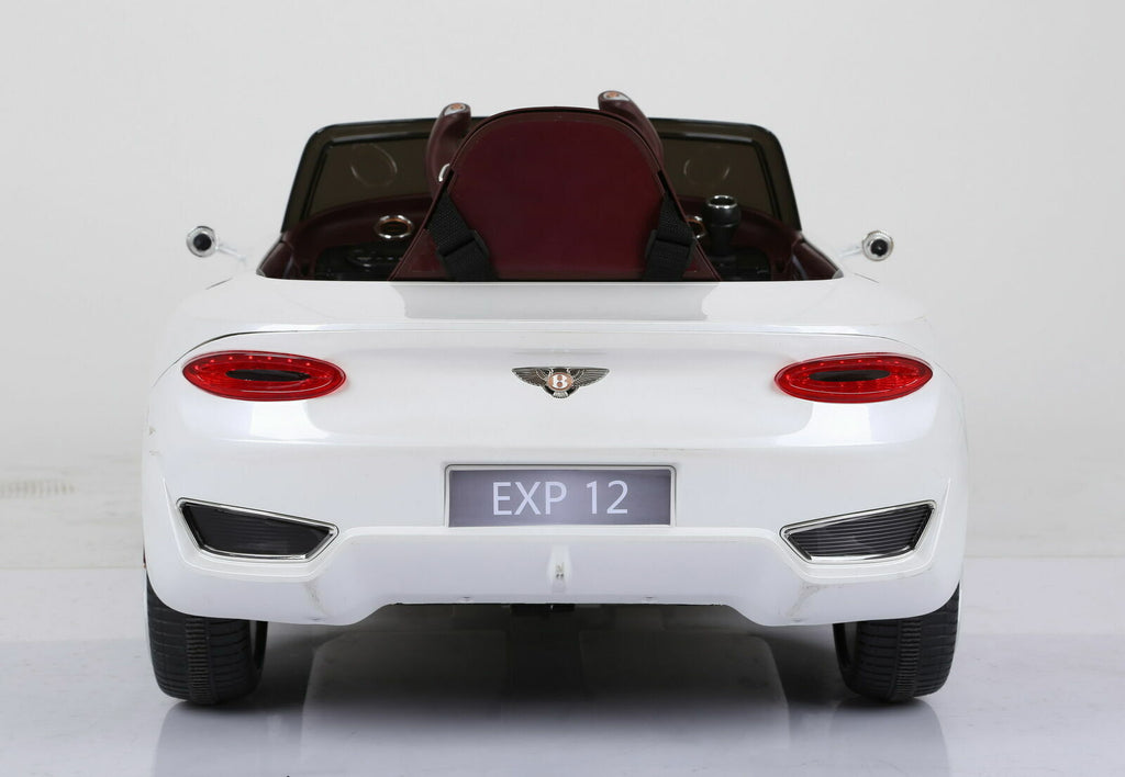12V Licensed Bentley Style Electric Ride-On Car with LED Lights and Remote Control for Kids