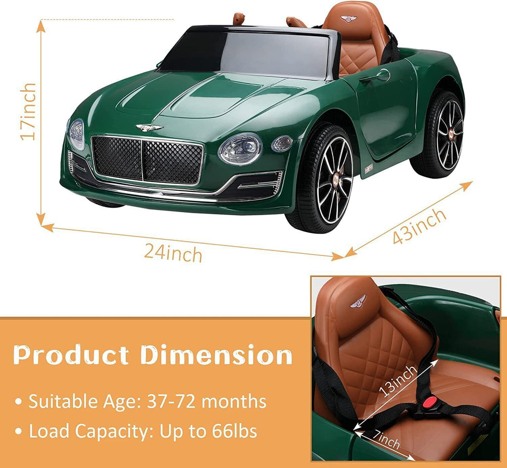 12V Licensed Bentley Style Kids Electric Ride On Car with 2.4G Remote Control