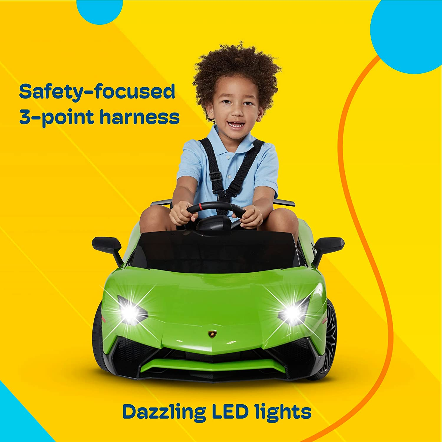 12V Licensed Lamborghini Aventador Electric Ride-On Car for Kids