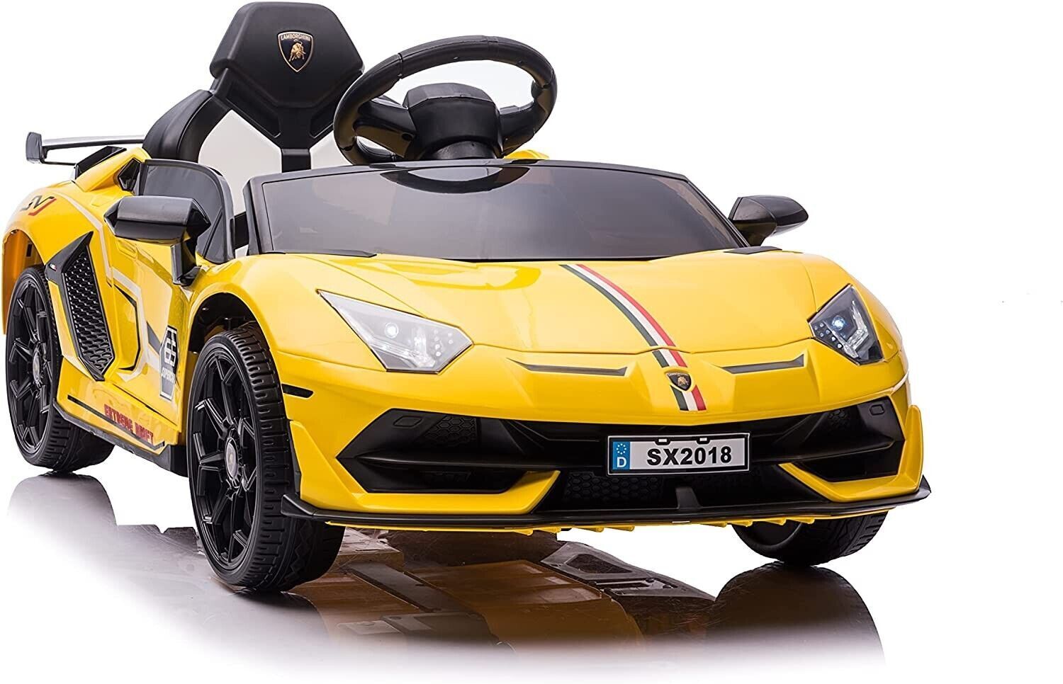 12V Licensed Lamborghini Electric Kids Ride On Car - Yellow