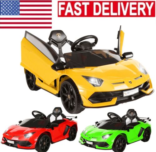 12V Lamborghini Electric Ride On Car for Kids with Remote Control and MP3 Player - Suitable for Boys and Girls