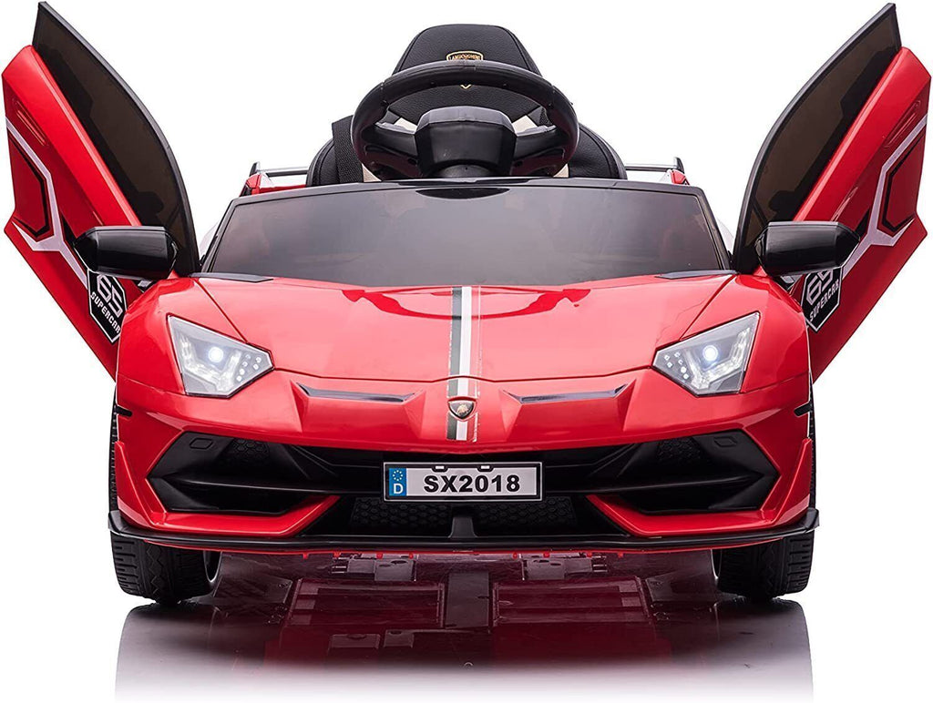 12V Licensed Lamborghini Electric Ride-On Toy with LED Lights and Remote Control for Kids