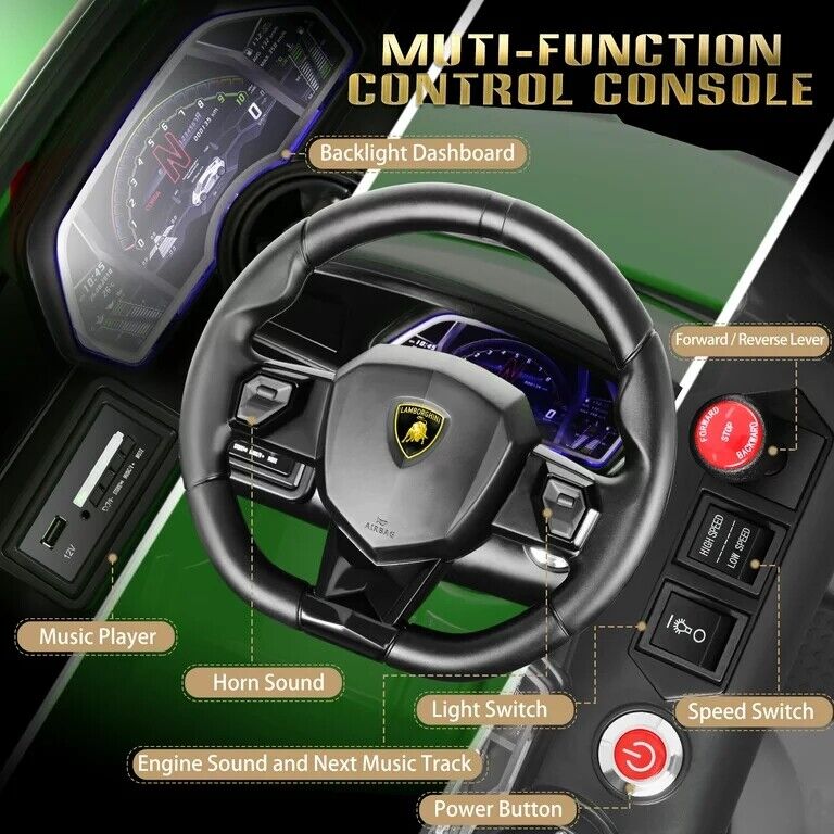 12V Licensed Lamborghini Ride on Car for Kids with Remote Control, MP3, AUX & USB??