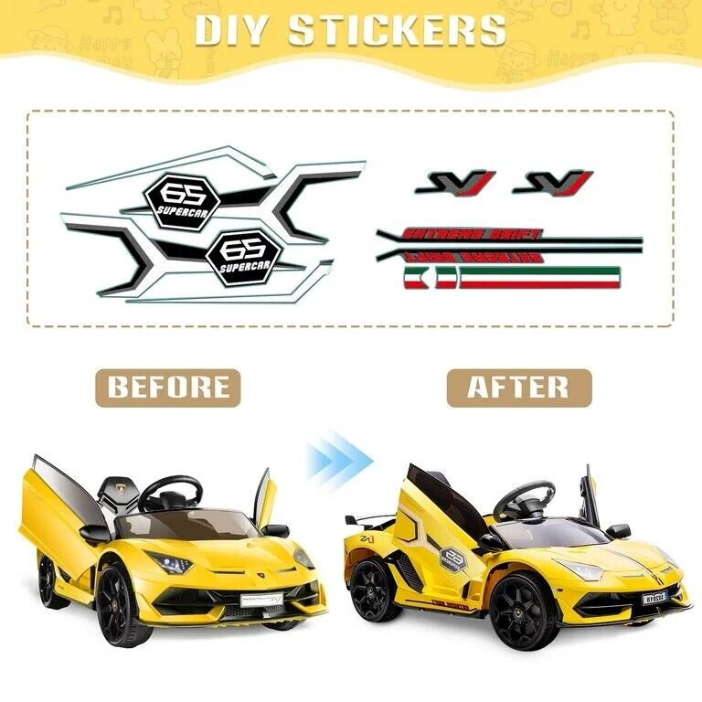 12V Licensed Lamborghini Ride on Car for Kids with Remote Control, MP3, AUX & USB??