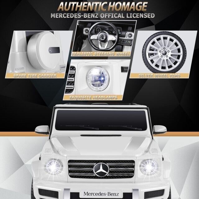 12V Licensed Mercedes-Benz G500 Electric Ride-On Car with Remote Control for Kids