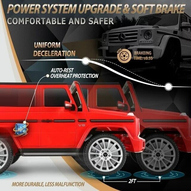 Licensed Mercedes Benz G500 4WD Electric Ride-On Car for Kids with Parental Remote Control