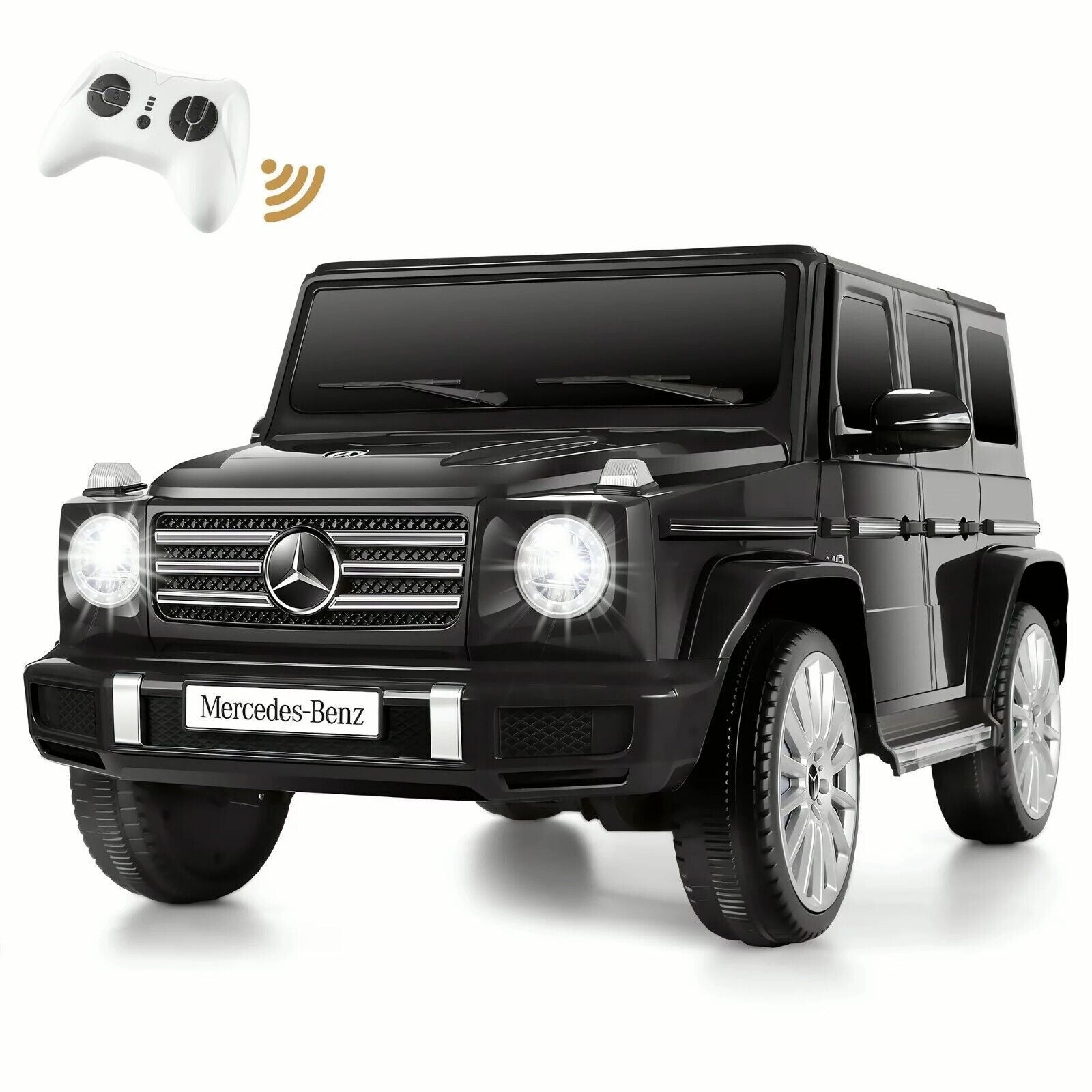 Licensed Mercedes Benz G500 4WD Electric Ride-On Car for Kids with Remote Control, MP3 Player, and LED Lights - 12V