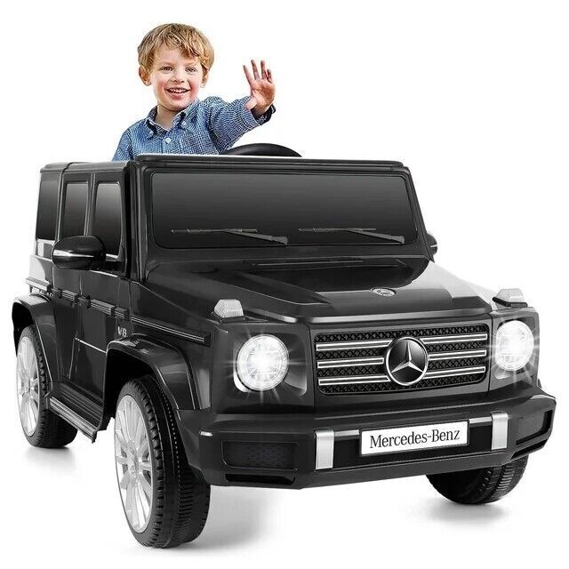 Licensed Mercedes Benz G500 4WD Electric Ride-On Car for Kids with Remote Control, MP3 Player, and LED Lights - 12V