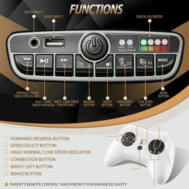 Licensed Mercedes Benz G500 4WD Electric Ride On Car for Kids with Remote Control and LED Lights - 12V
