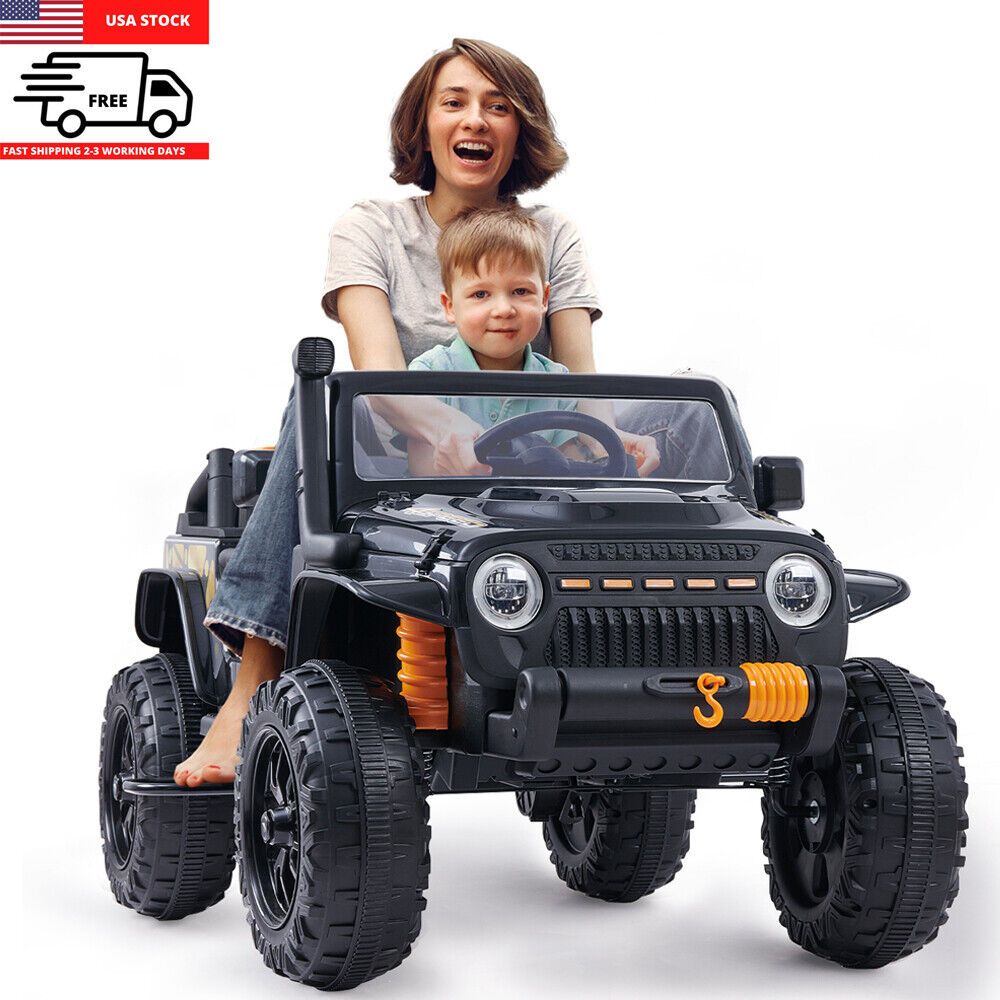 12V Electric Parent-Child Ride On Truck with Remote Control - 2 Seater Kids Car