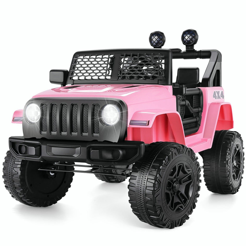 12V Pink Electric Ride-On Car for Kids with Remote Control