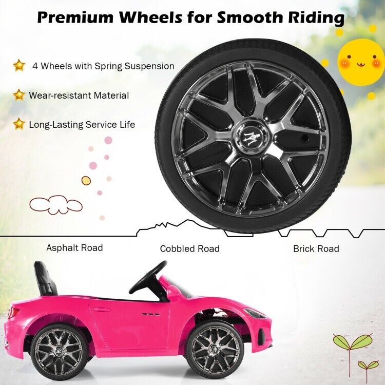 12V Pink Ride On Car for Kids with Remote Control, Lights, and Music - Perfect Gift for Toddlers