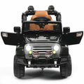 12V RC Remote Control Black Truck Car for Kids - Electric Ride-On Fun!