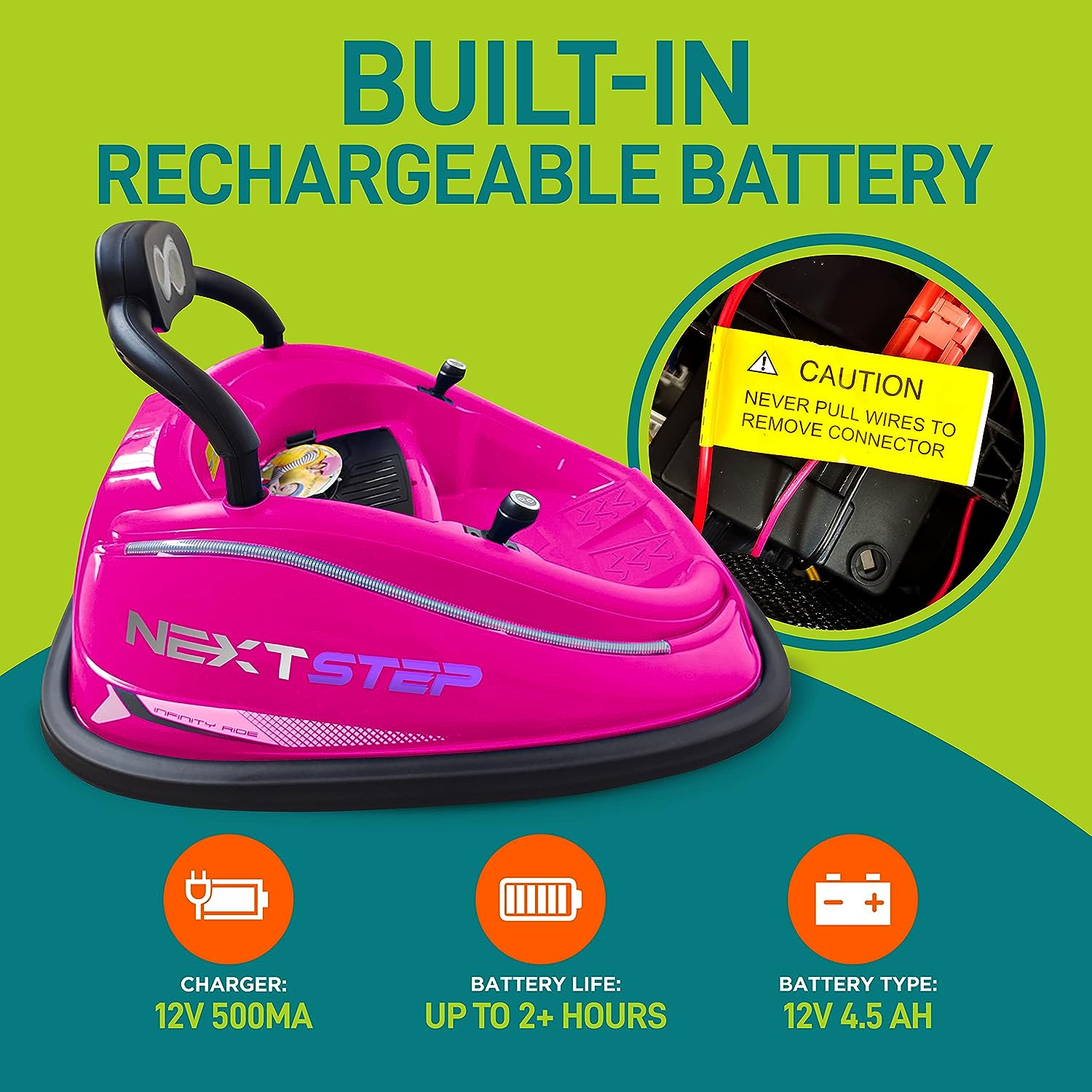 12V Rechargeable Electric Bumper Car for Kids - Battery Powered Ride on Vehicle
