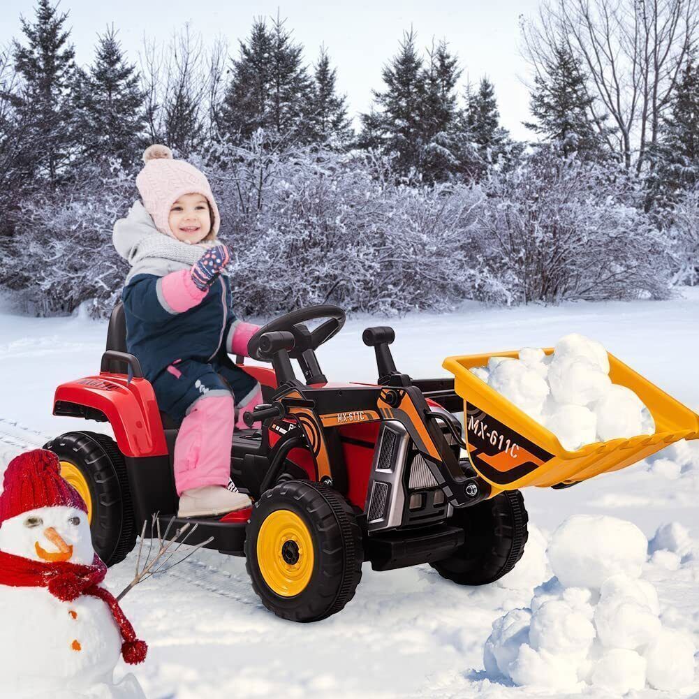 12V Remote Control Excavator Ride-On Toy for Kids - Perfect Christmas Gift!
