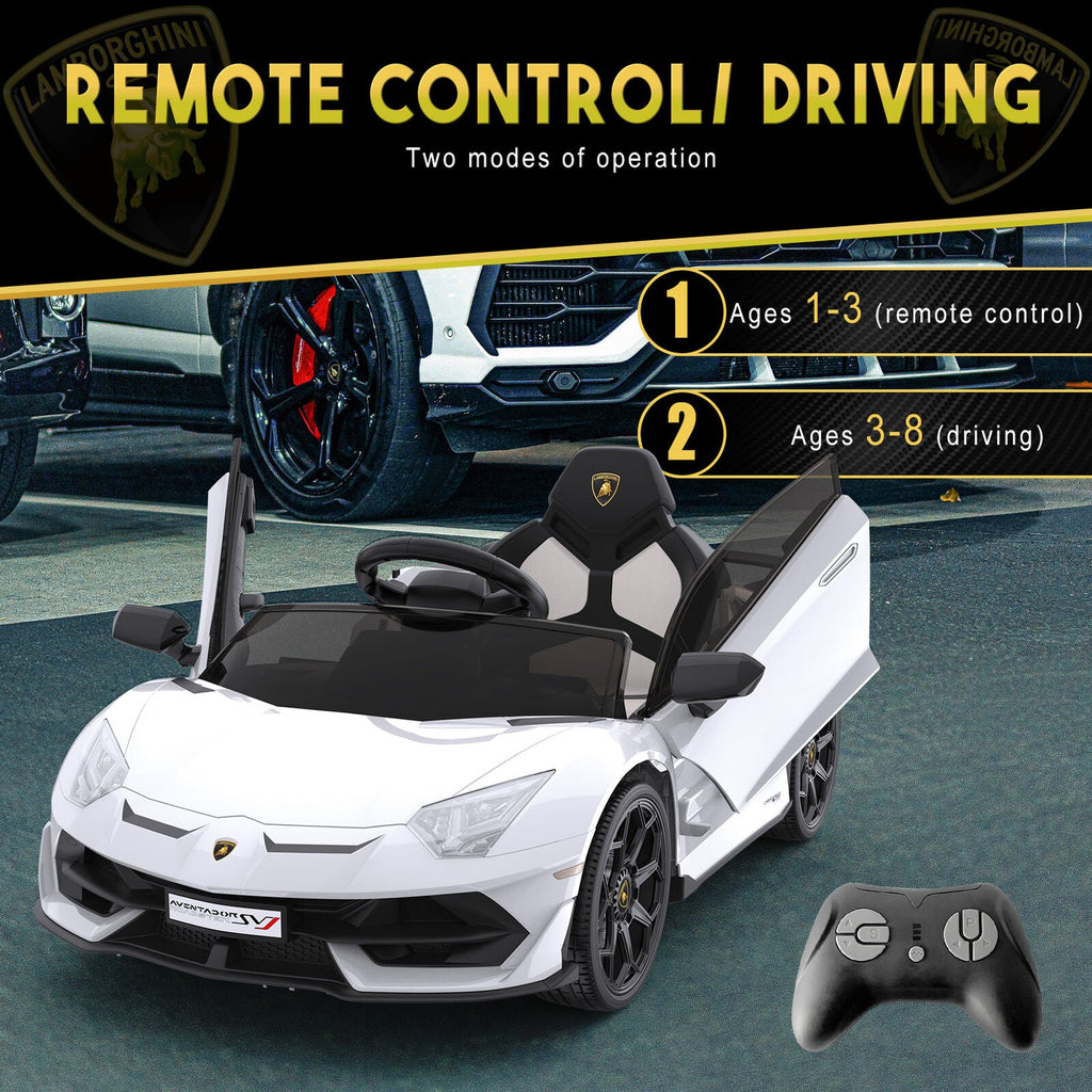 12V Remote Control Ride On Car for Kids with 3 Speeds and Rechargeable 25W Motors