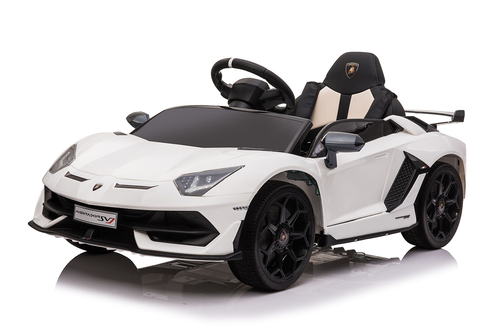 12V Remote Control Ride On Car for Kids with 3 Speeds and Rechargeable 25W Motors