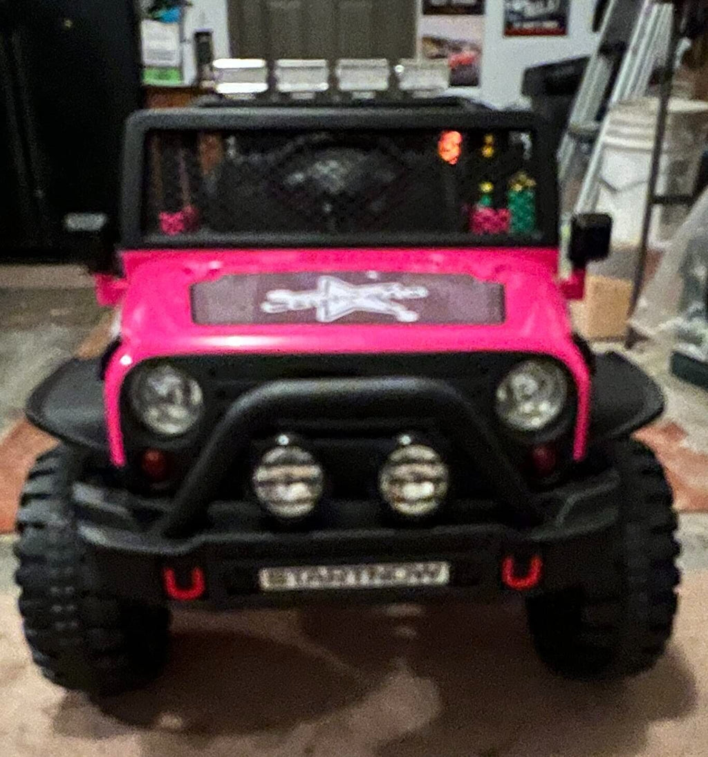 12V Remote Control Ride-On Truck with LED Lights, Music, and Double Doors - 2 Seater