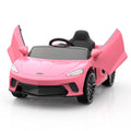 12V Sports Car for Kids with 2 Speeds, Parental Control, Sound Effects, and LED Lights
