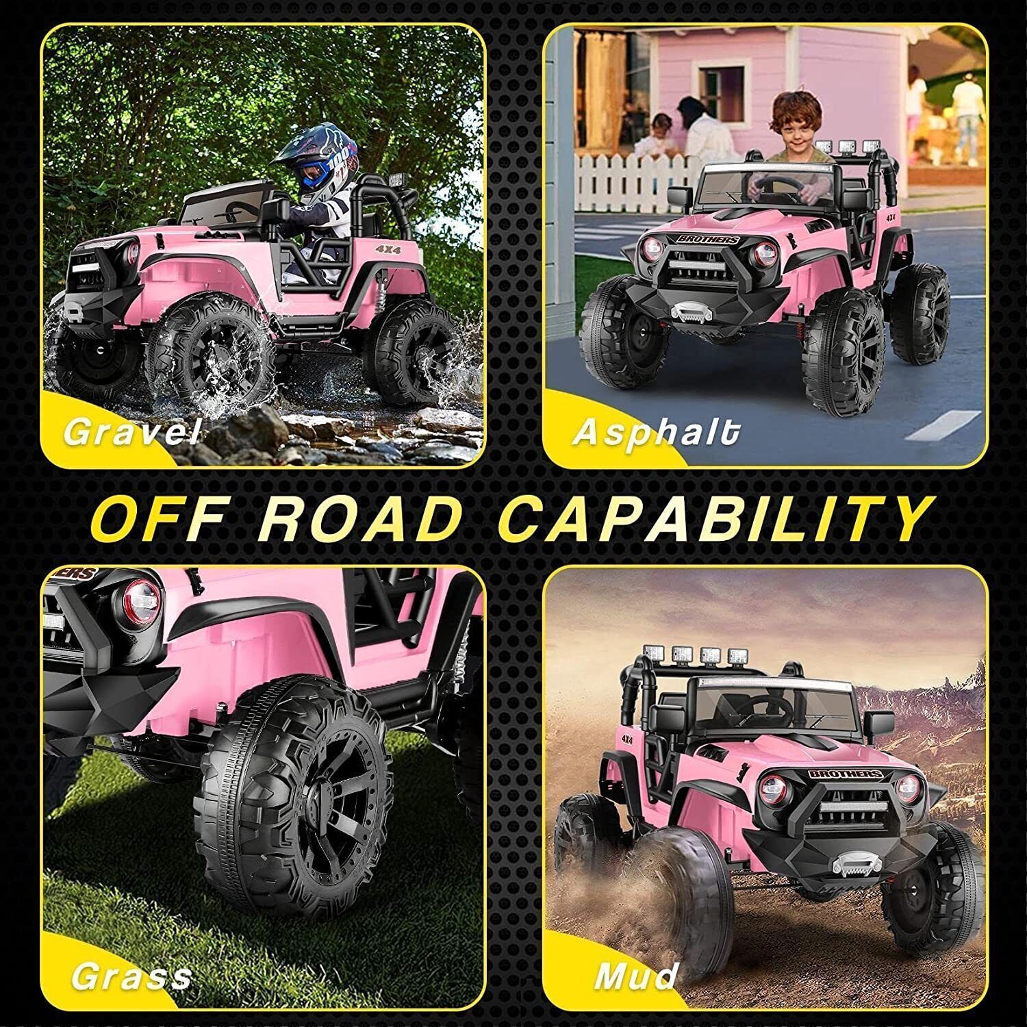 12V/24V Jeep Music Fashion Ride-On Car for Kids with Remote Control and LED Lights