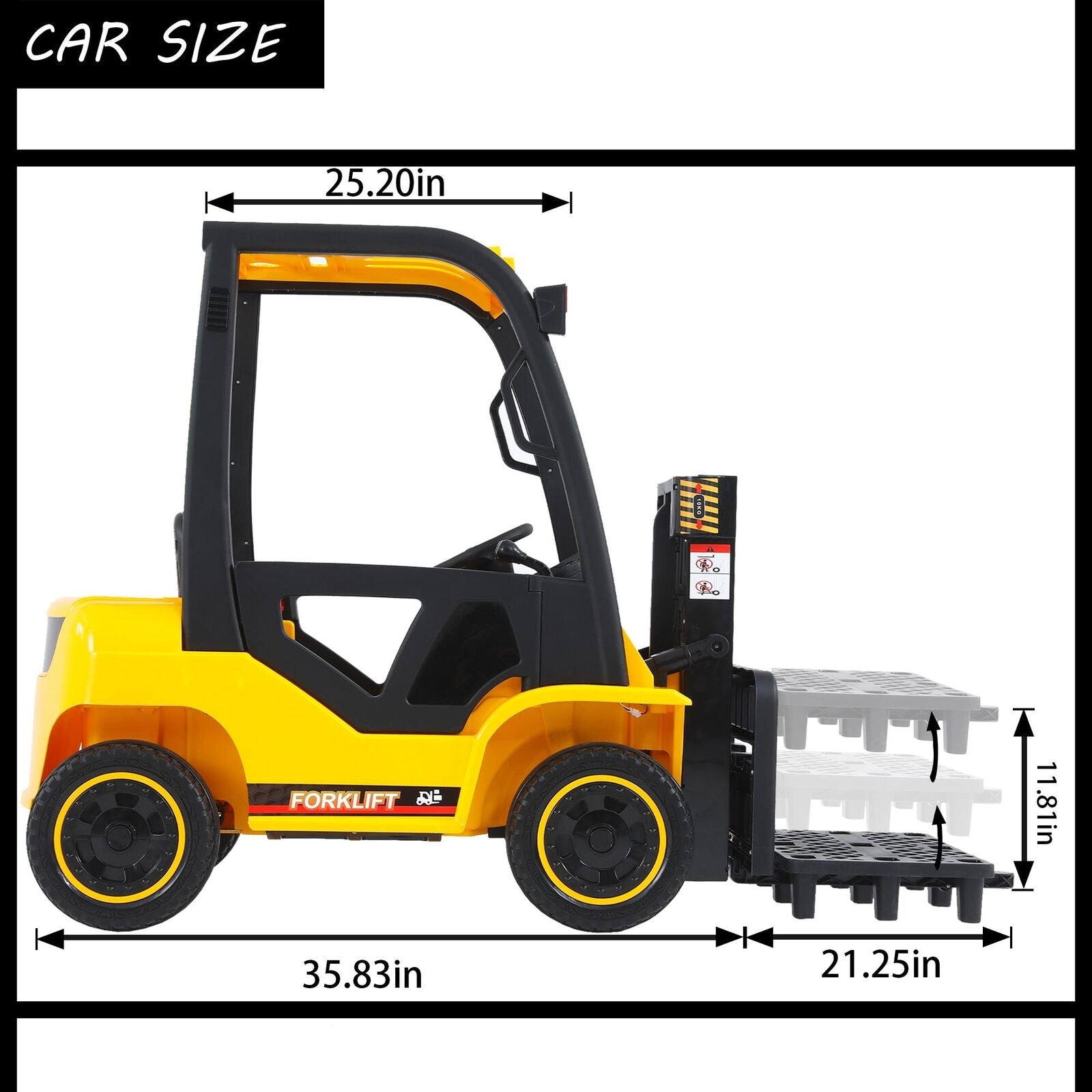12V7A Battery Powered Electric Forklift Ride-On Car for Kids