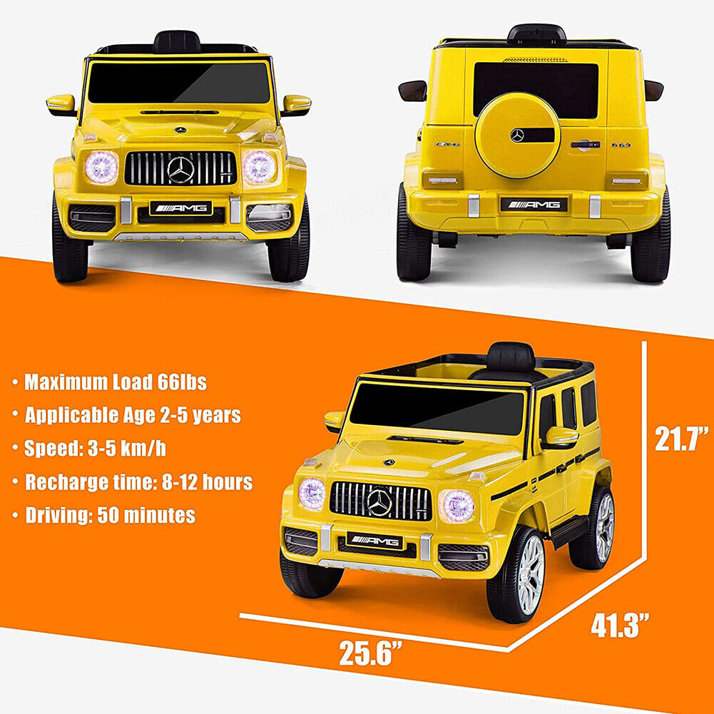 1:4 Mercedes-Benz AMG G63 Electric Ride-On Car for Kids - Red