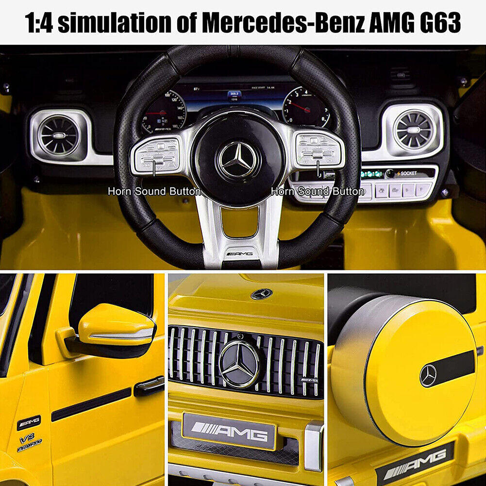 1:4 Mercedes-Benz AMG G63 Electric Ride-On Car for Kids - Red