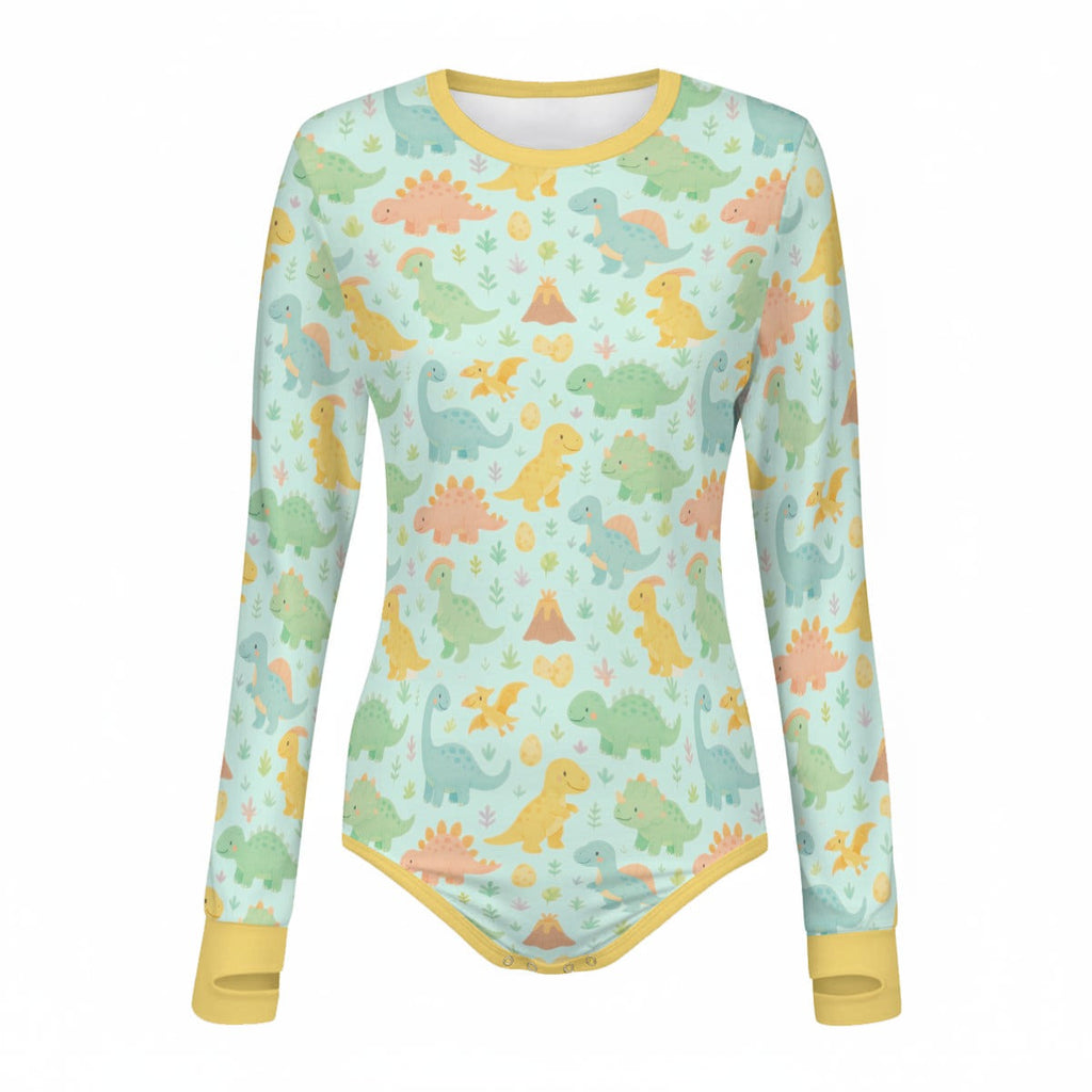 Dino Dreamland Long Sleeve CuddleSuit