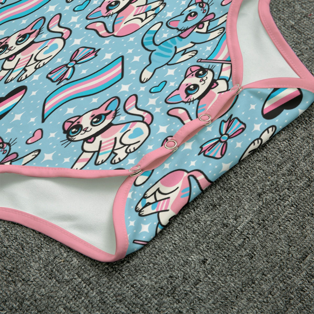 Purrfect Trans Pride Adult Cuddlesuit