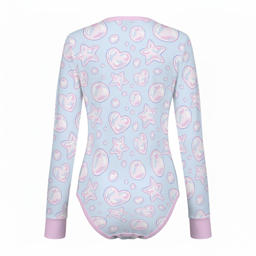 Kawaii Bubbles Long Sleeve CuddleSuit
