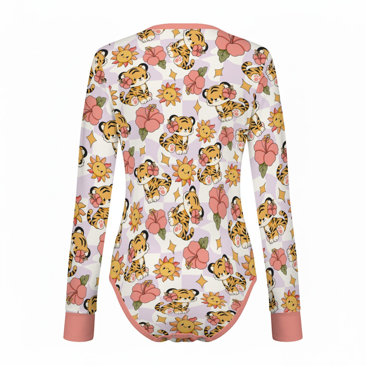 Tiger Bloom Long Sleeve CuddleSuit