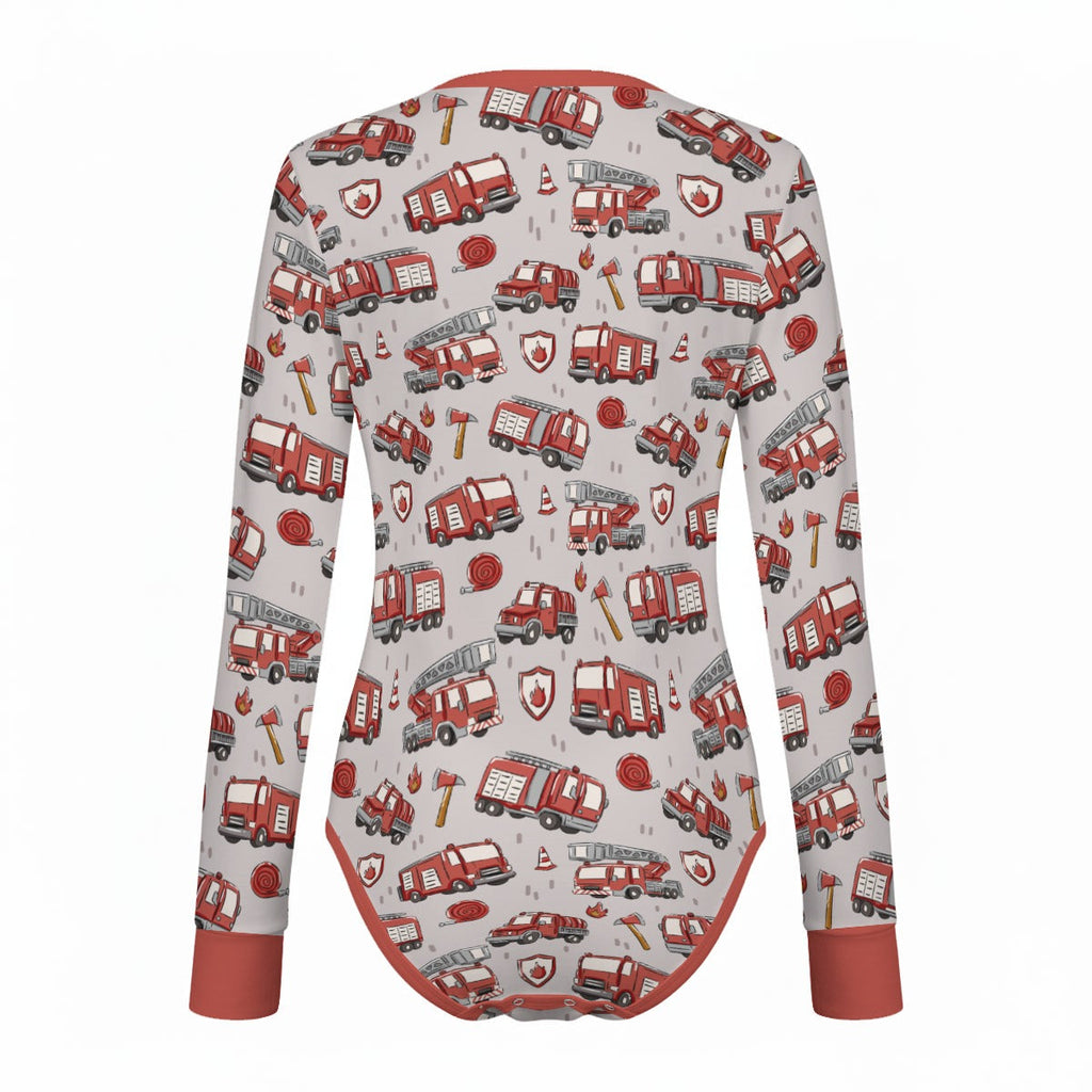 Little Firehouse Long Sleeve CuddleSuit