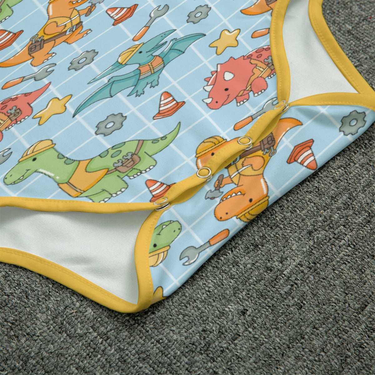 Dino Builders Short Sleeve CuddleSuit