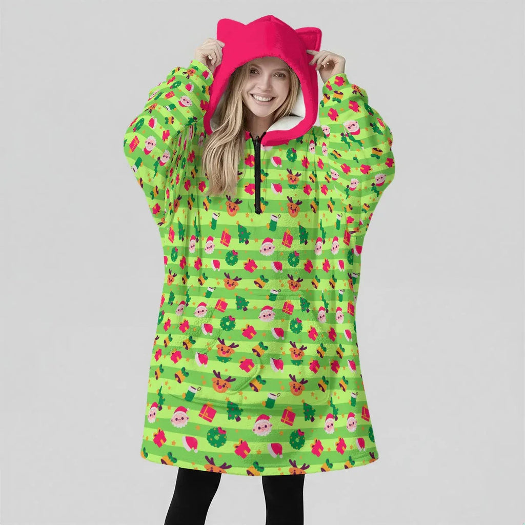 Holly Jammies Ears Hoodie Blanket