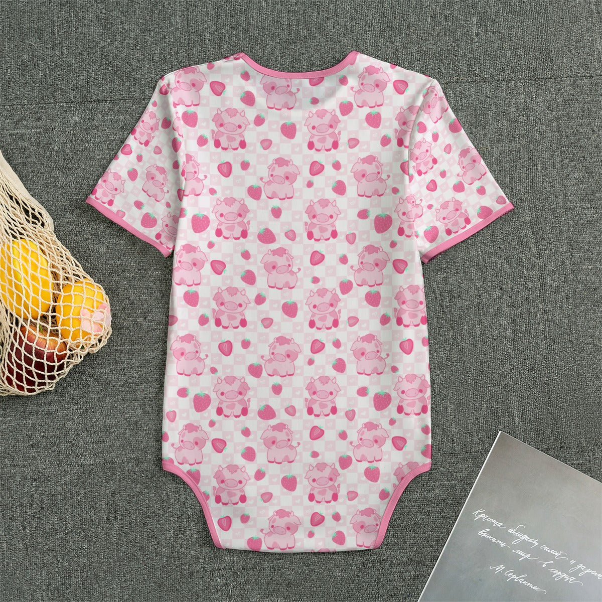 Berry Moo Short Sleeve CuddleSuit