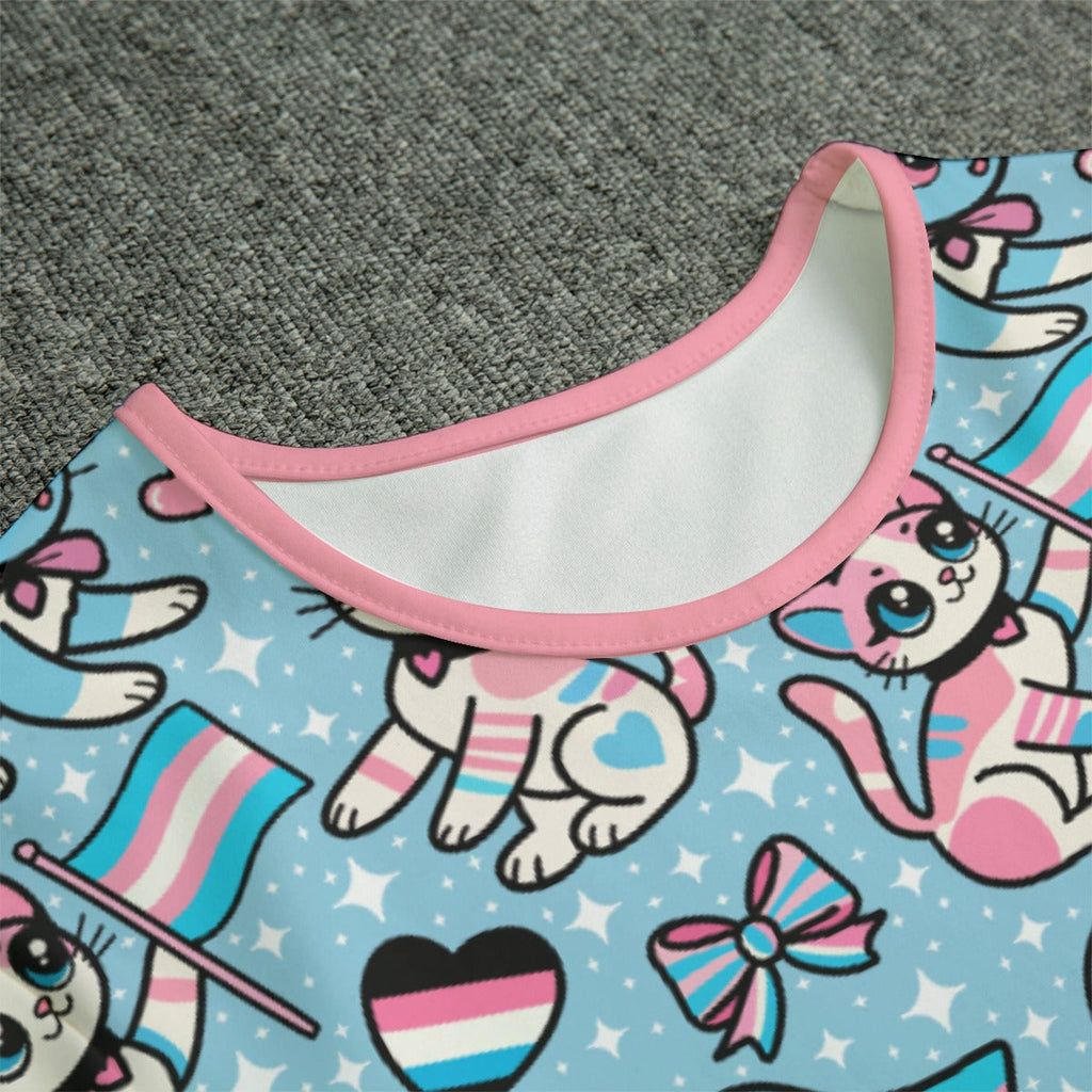 Purrfect Trans Pride Adult Cuddlesuit