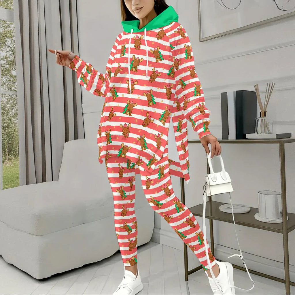 Merry Moose Stretch Hoodie Set